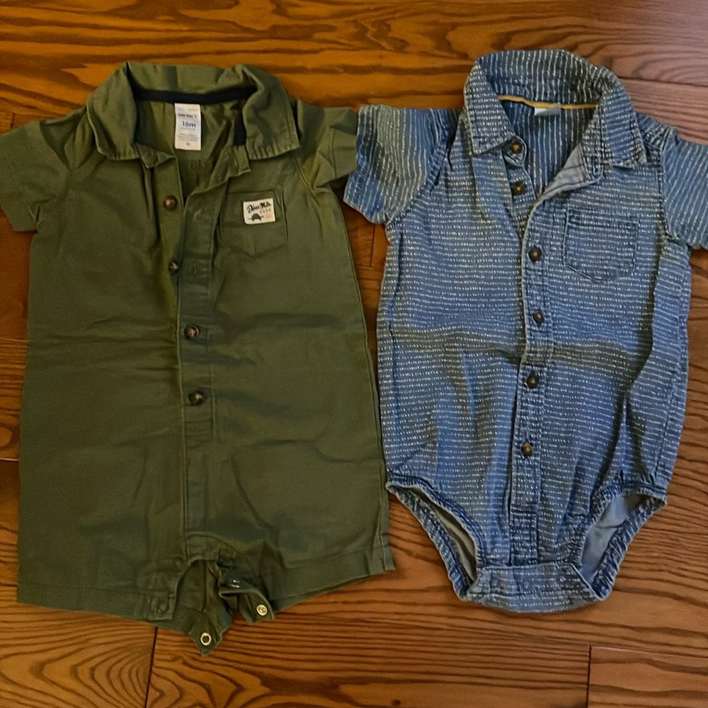 18 month button down onesies